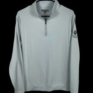Peter Millar Perth Quarter Zip Gray Performance Aspen Pullover M Medium